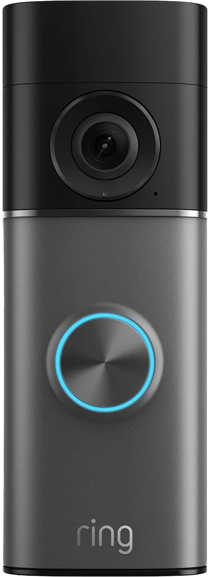 Ring - Battery Doorbell Pro, Retinal 4K with Wide-Angle Video, 10x Zoom, Night Vision, and Quick Release Ultra Battery - Deep Silver