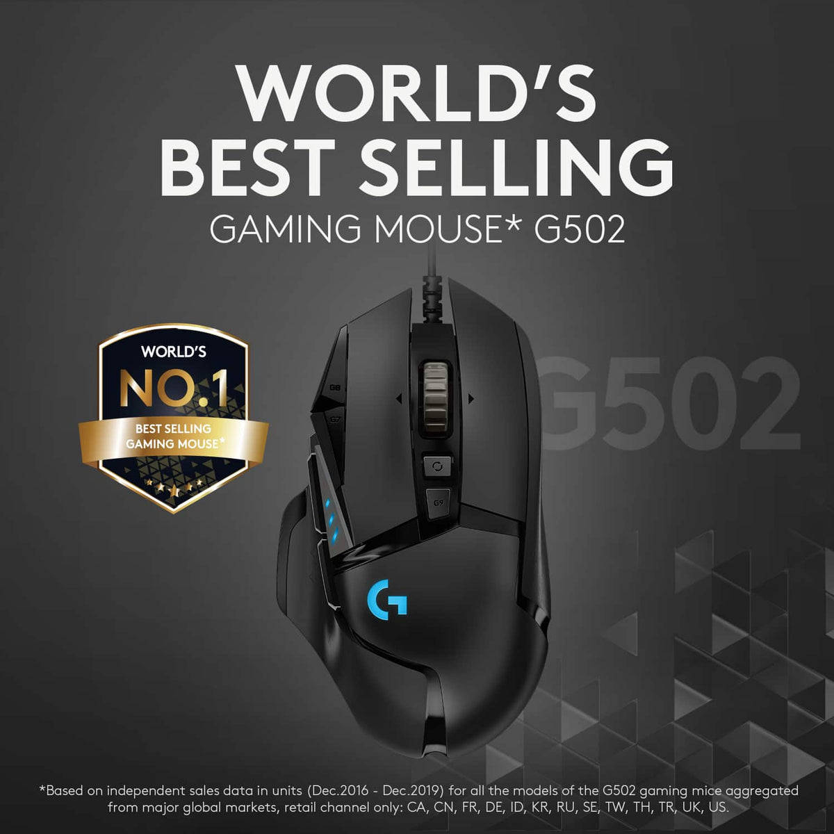 Logitech - G502 HERO Wired Optical Gaming Mouse with RGB Lighting - Wired - Black