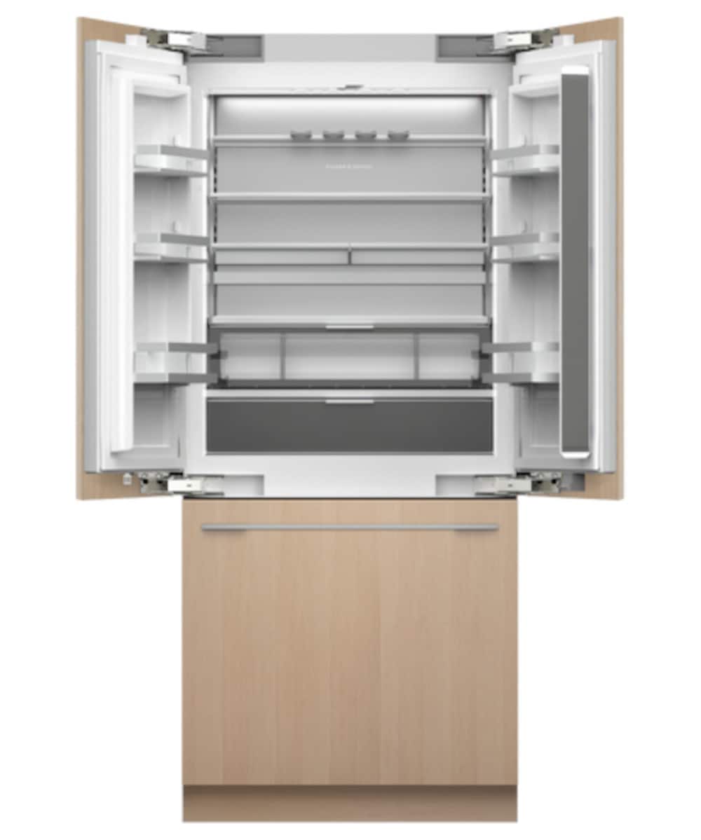 Fisher & Paykel - 36 " Counter-Depth 25 Cu Ft Smart Integrated French Door Refrigerator/Freezer - Custom Panel Ready