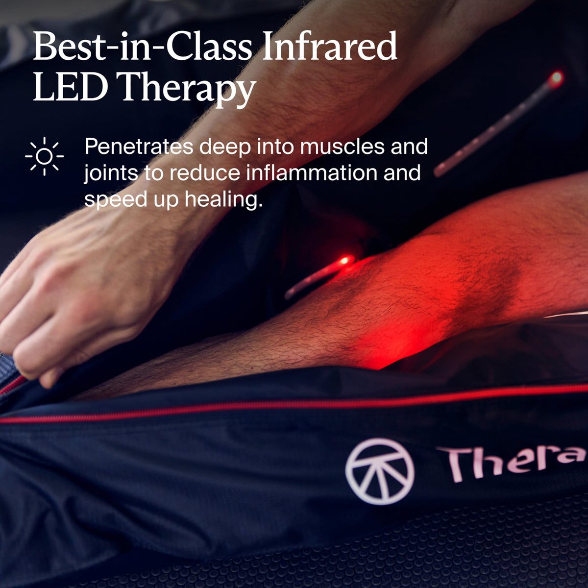 Therabody - JetBoots PRO Plus - Wireless Compression Boots With Vibration & Infrared LED Light - Regular - Black
