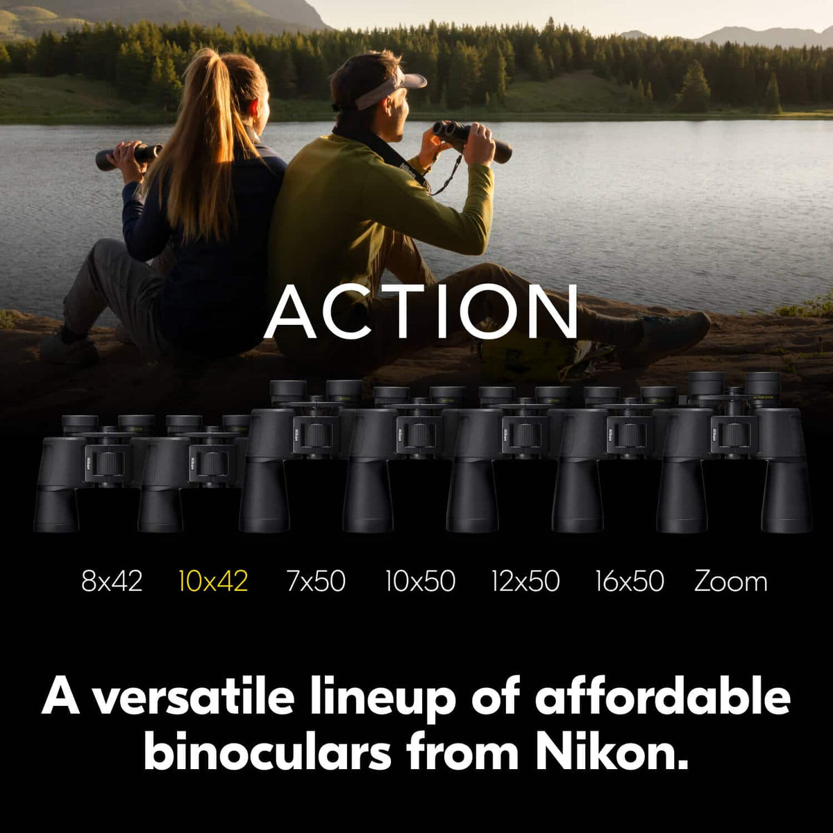 Nikon - ACTION 10x42 Binoculars - Black