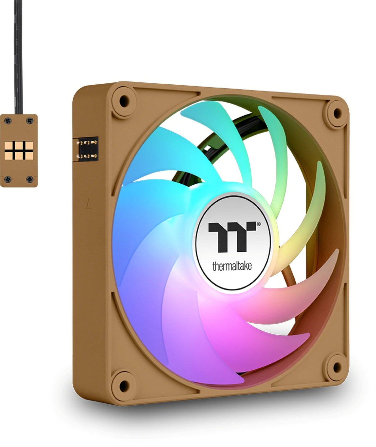 Thermaltake - CT120 EX ARGB Sync 120mm Computer Case Cooling Fan (3-Pack) - Gravel Sand