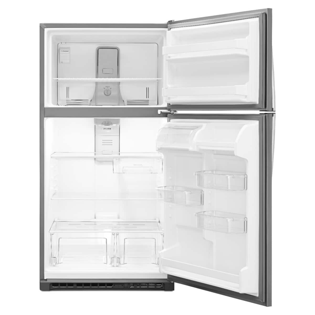 Whirlpool - 20.5 Cu. Ft. Top-Freezer Refrigerator - Fingerprint Resistant - Stainless Steel