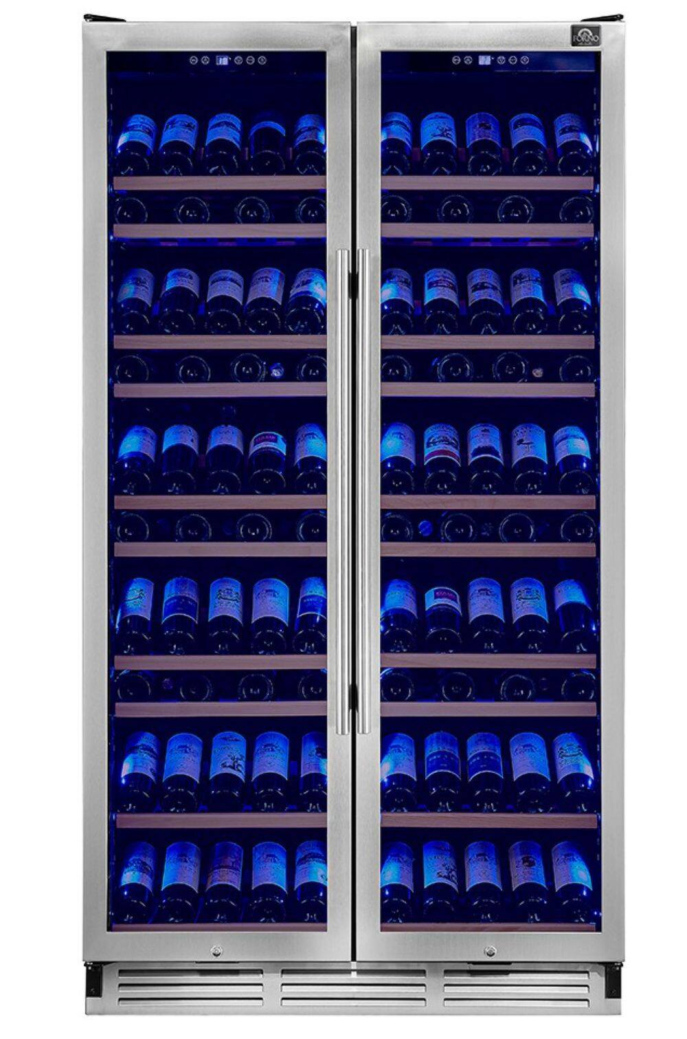 Forno Appliances - Vernazza 166-Bottle Dual Zone Wine Cellar - Stainless Steel