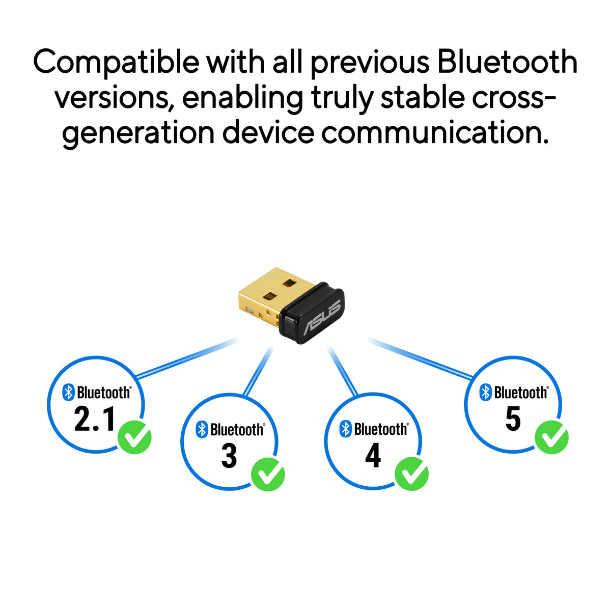 ASUS - USB-BT600 Bluetooth 6.0 Adapter - Black