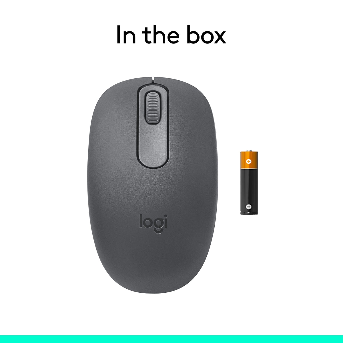Logitech - M196 Lightweight Bluetooth Wireless Optical Mouse Compact 3-Button Ambidextrous Mouse with Smooth Tracking - Wireless - Graphite