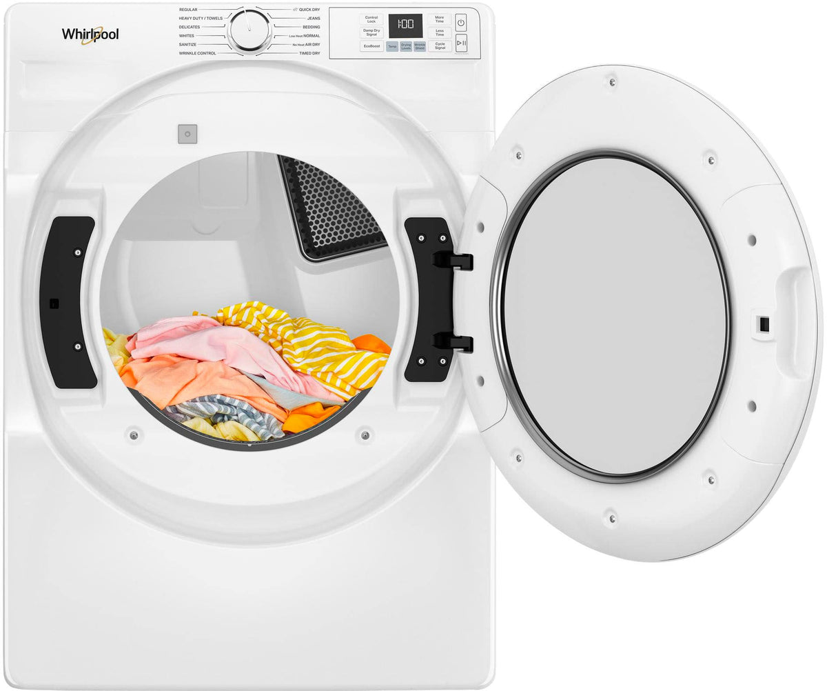 Whirlpool - 7.4 Cu. Ft. Stackable Electric Dryer with Quick Dry - White
