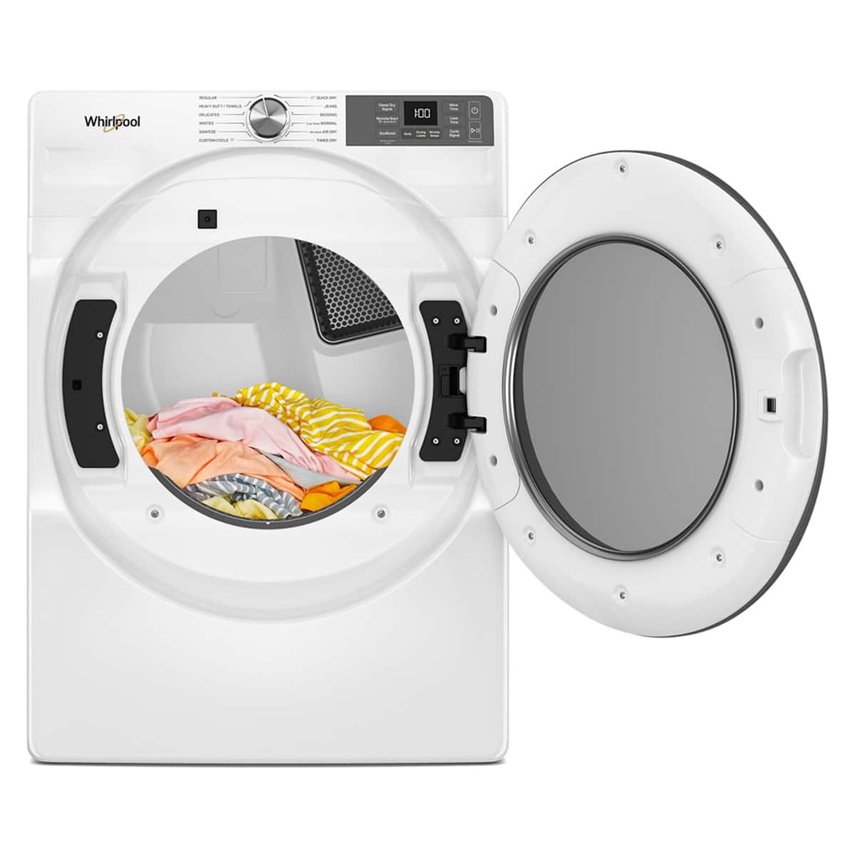 Whirlpool - 7.4 Cu. Ft. Stackable Smart Electric Dryer with Wrinkle Shield Option - White