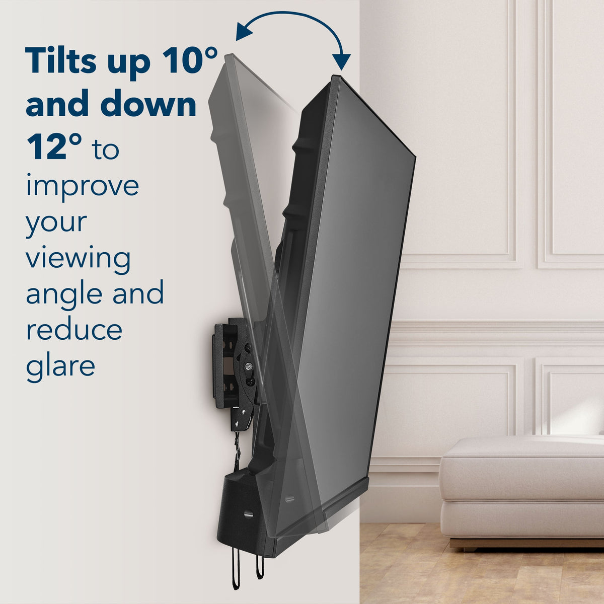 Insignia™ - Tilting TV Wall Mount for Most 19–55" TVs, Up to 65 lbs - Black