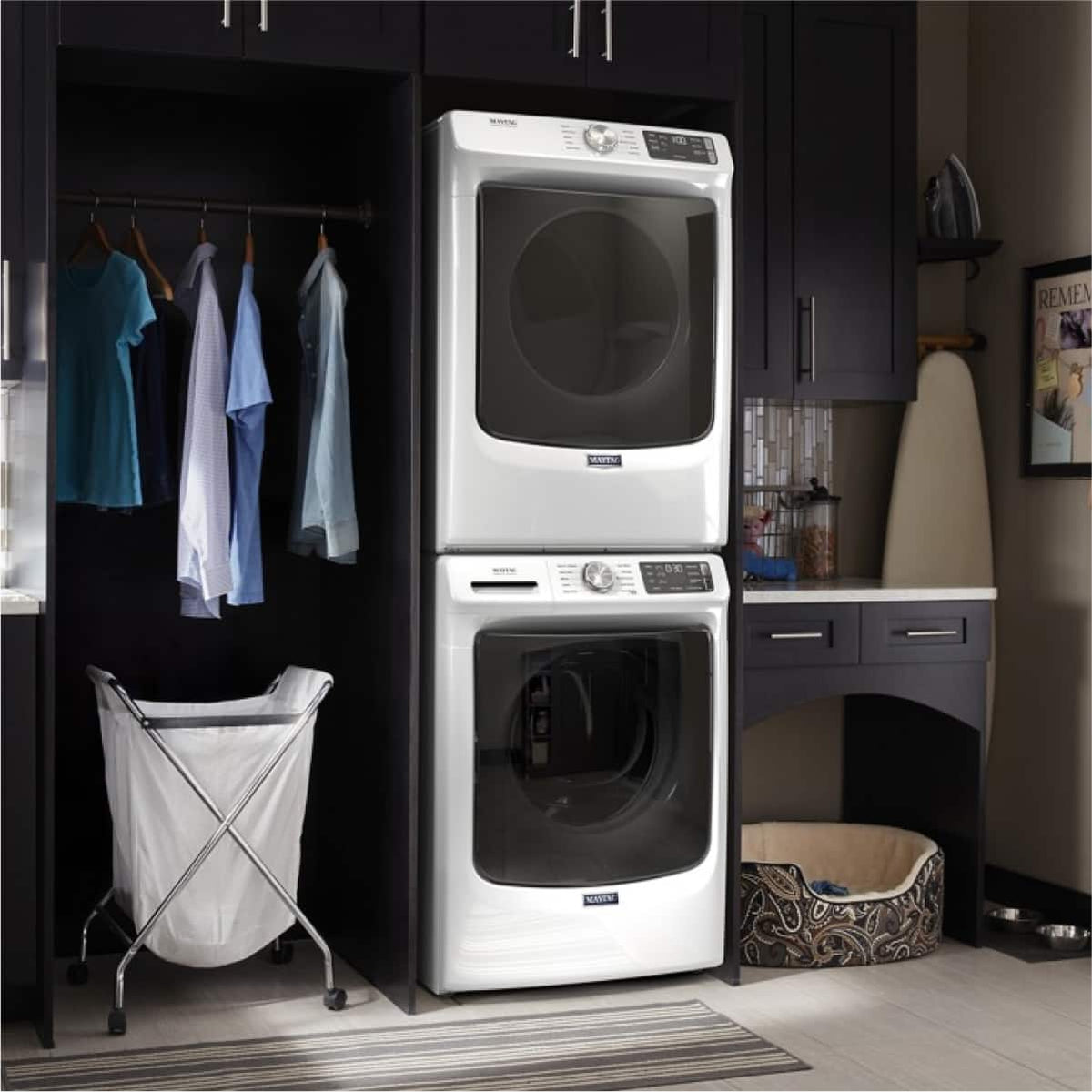 Maytag - 4.5 Cu. Ft. High-Efficiency Stackable Front Load Washer with Steam and Fresh Spin - White