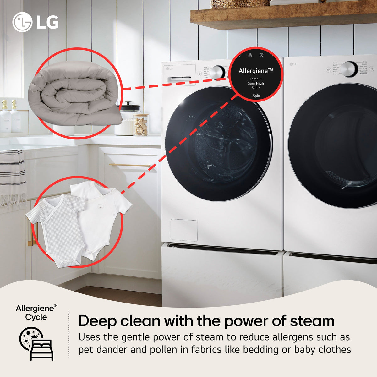 LG - 5.0 Cu. Ft. High-Efficiency Stackable Smart Front Load Washer with Steam and TurboWash 360° - Alpine White
