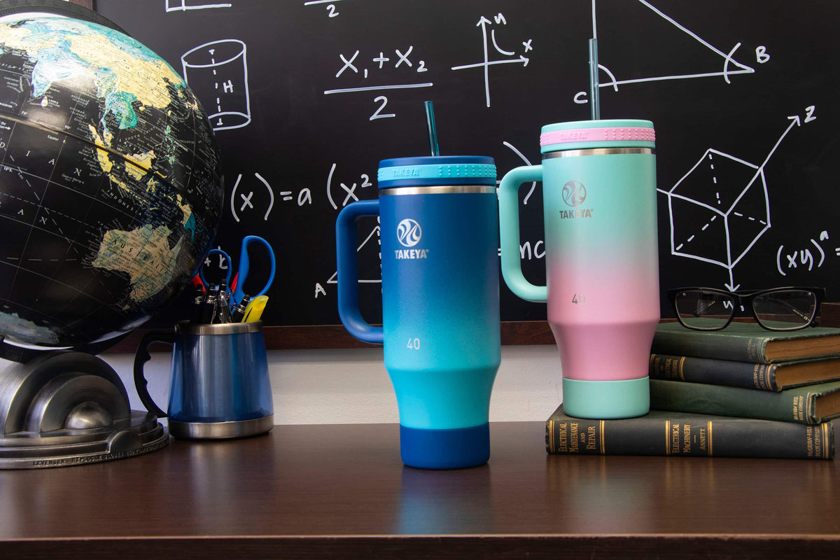 Takeya - 40-oz. Straw Tumbler with Handle - Ombre Dream