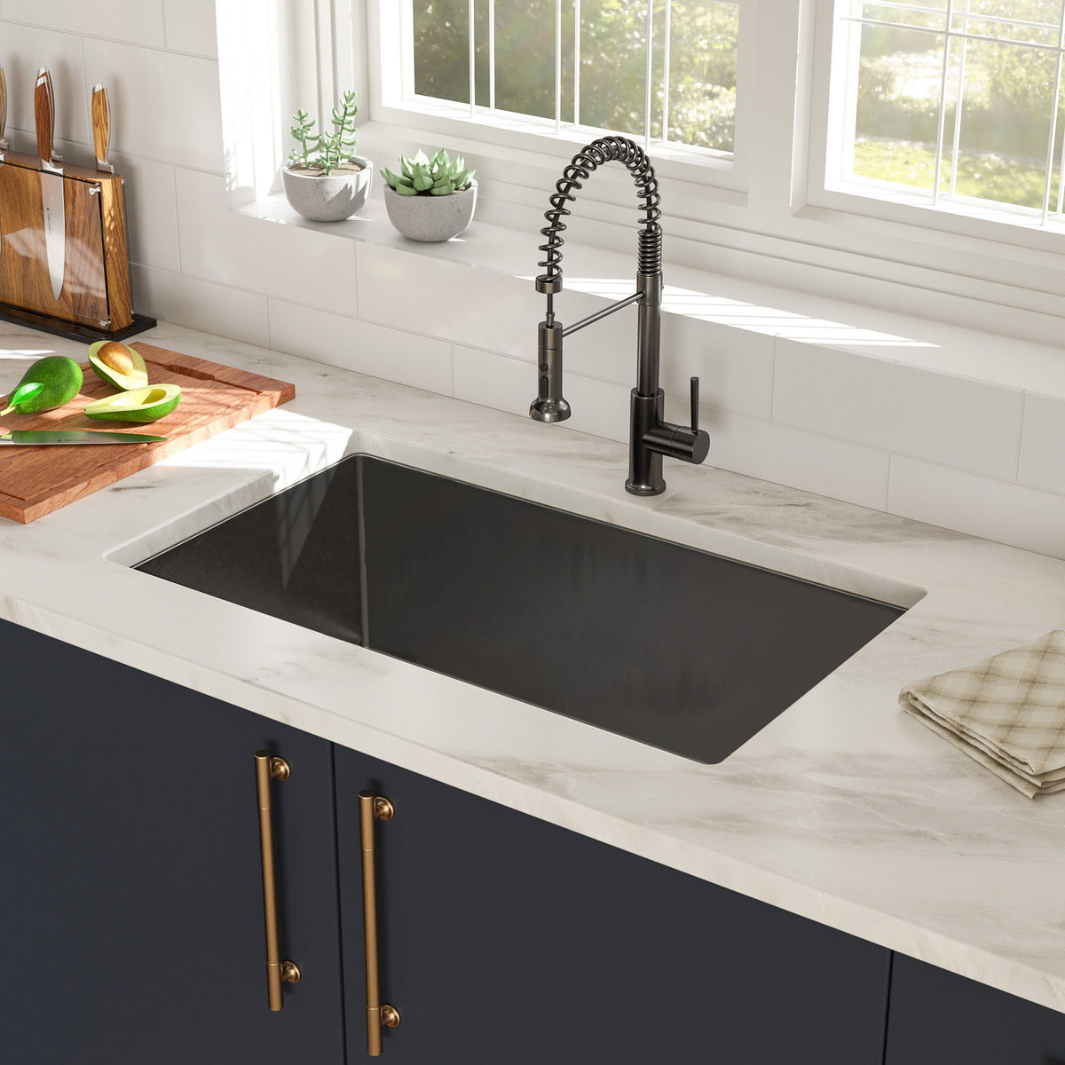Undermount Kitchen Sink 16 Gauge Single Bowl Stainless Steel