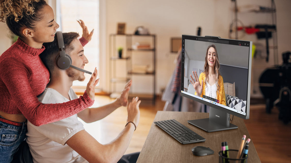 Lenovo - IdeaCentre AIO 27" FHD IPS LCD Touch-Screen All-In-One - Ryzen AI 5 330 2026 - 16GB Memory - 512GB Storage - Luna Grey