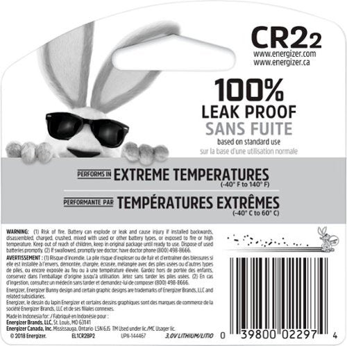 Energizer - CR2 Lithium Batteries (2 Pack), 3V Photo Batteries