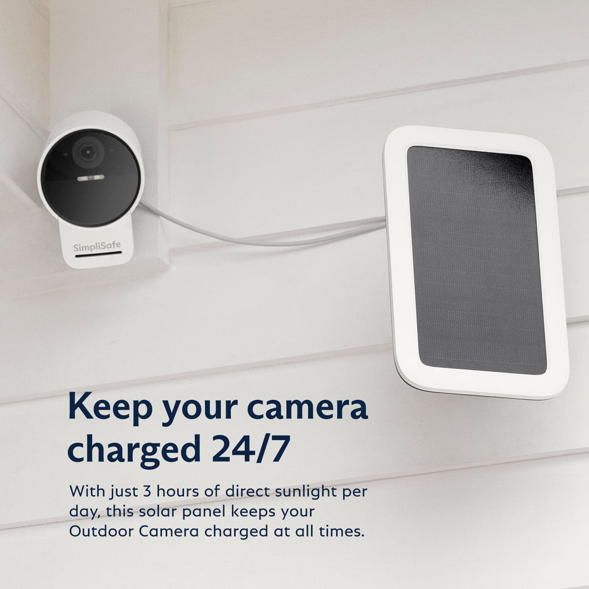 SimpliSafe - Outdoor Camera Solar Panel - White