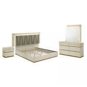 Stanley - Juego de dormitorio con cabecera LED