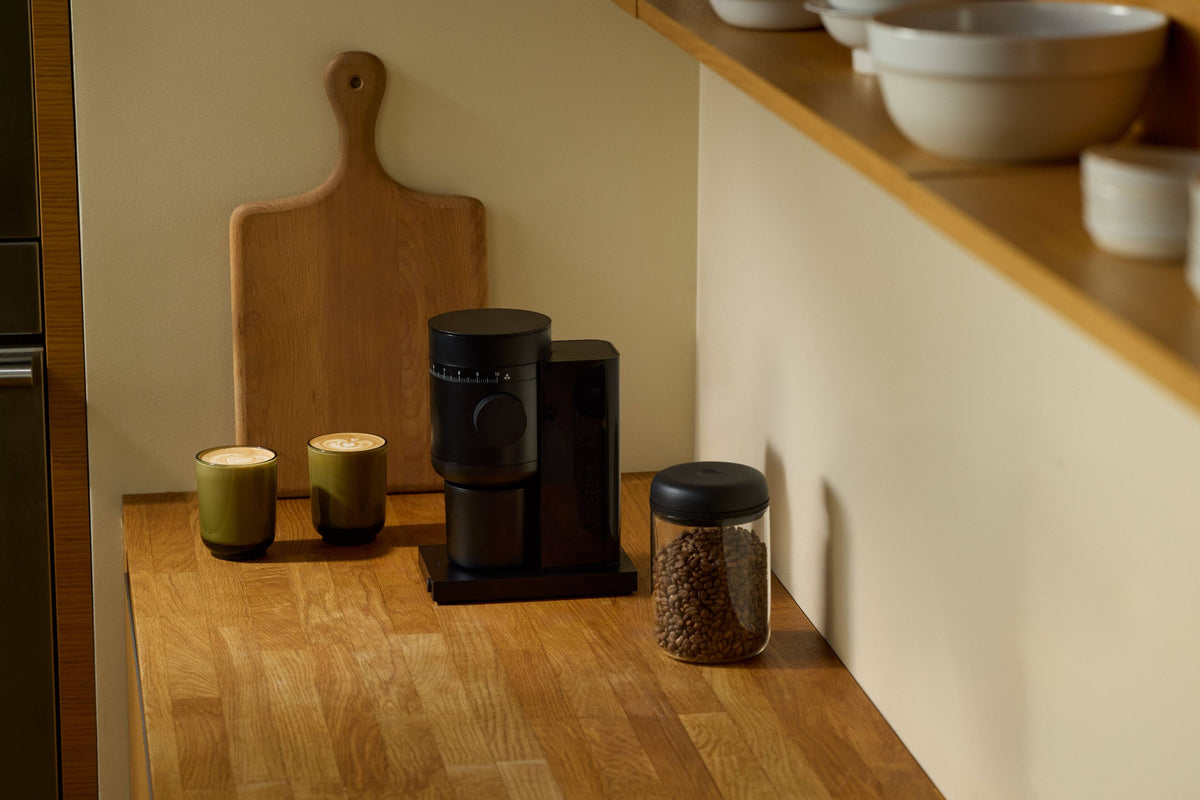 Fellow - Opus 2 Conical Burr Grinder for Coffee & Espresso with Stepless control & Automatic Stop - Matte Black