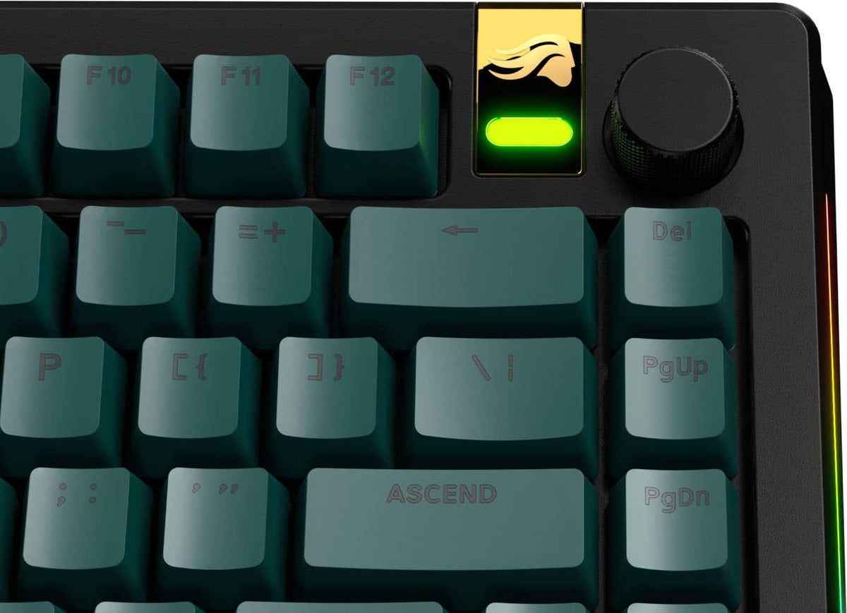 Glorious - GPBT Basics Universal Keycap Set Compatible with Most 100% 85% 80% TKL 60% Compact 75% Mechanical Keyboards - Totem Green