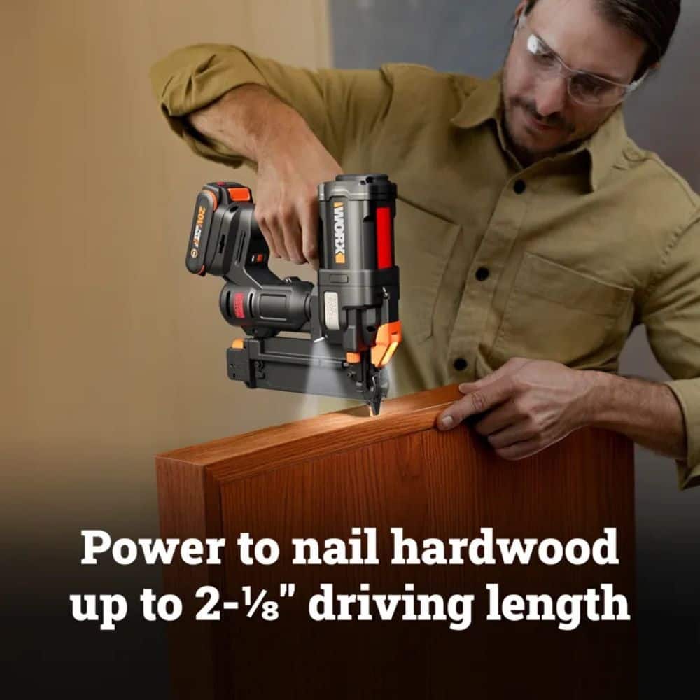 WORX - Nitro WX838L 20V PowerShare Cordless 18GA Brad Nailer (Battery & Charger Included) - Black