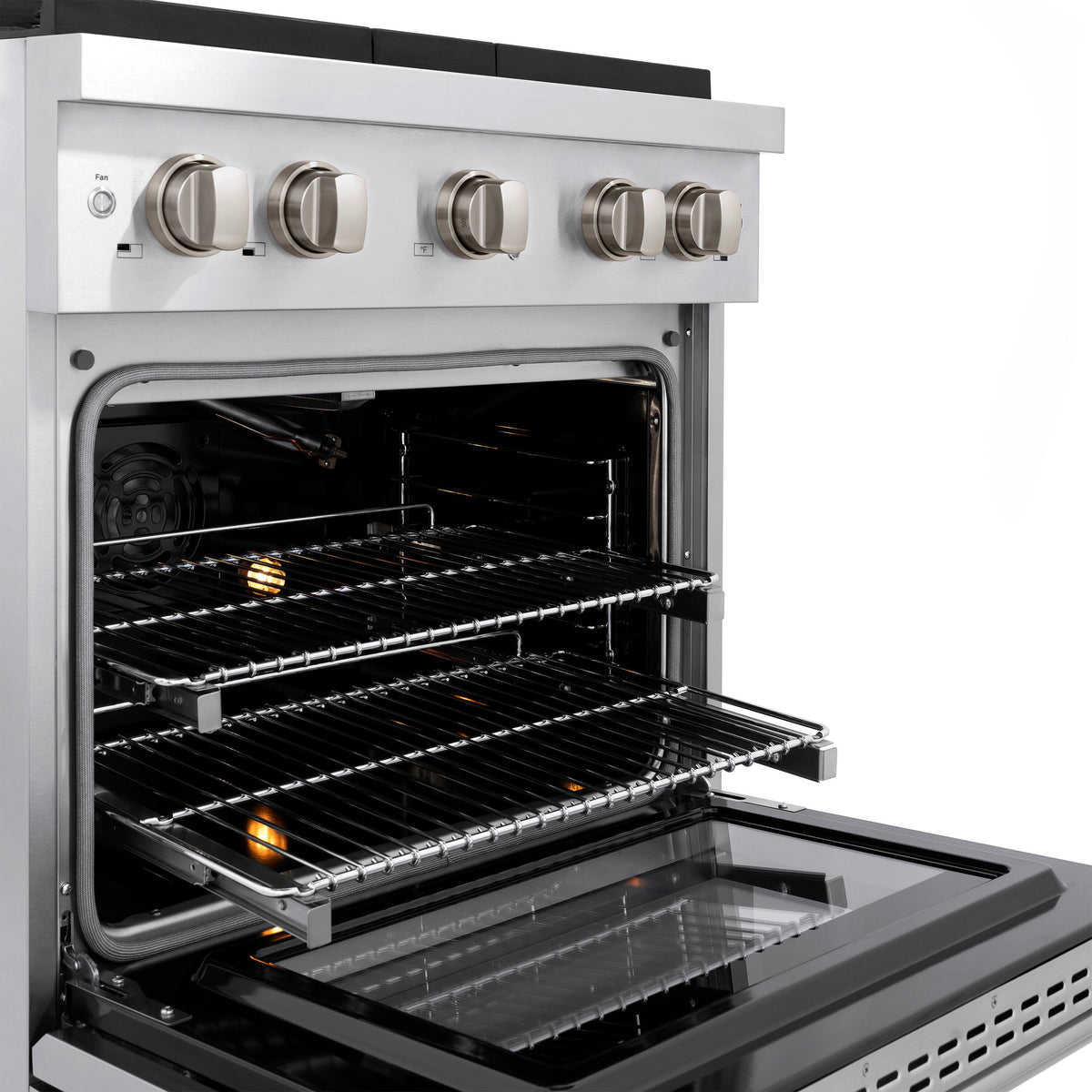 ZLINE - 30 in. Wide 4 Burner Paramount Gas Range with Convection Oven (SGR-BR-30) - Stainless Steel