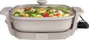Bella - Fits-anywhere Kitchenware: 12" x 12" Make & Take Non-Stick Electric Skillet - Oatmilk