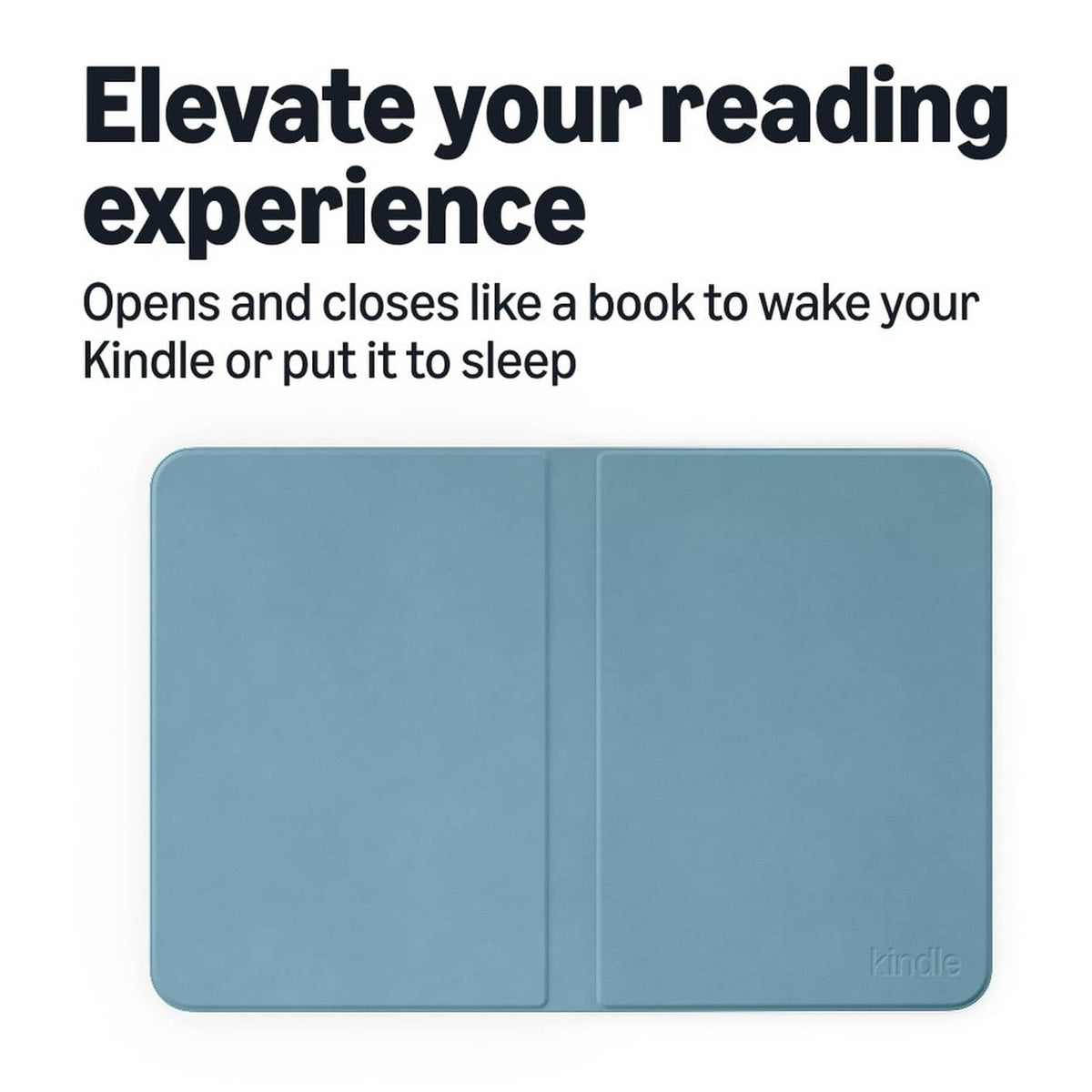 All-New Amazon Kindle Aluminum Slim Cover w/ Magnetic Attach, Lightweight, Foldable Protective Case, Plant-Based Leather - Alpine Sky
