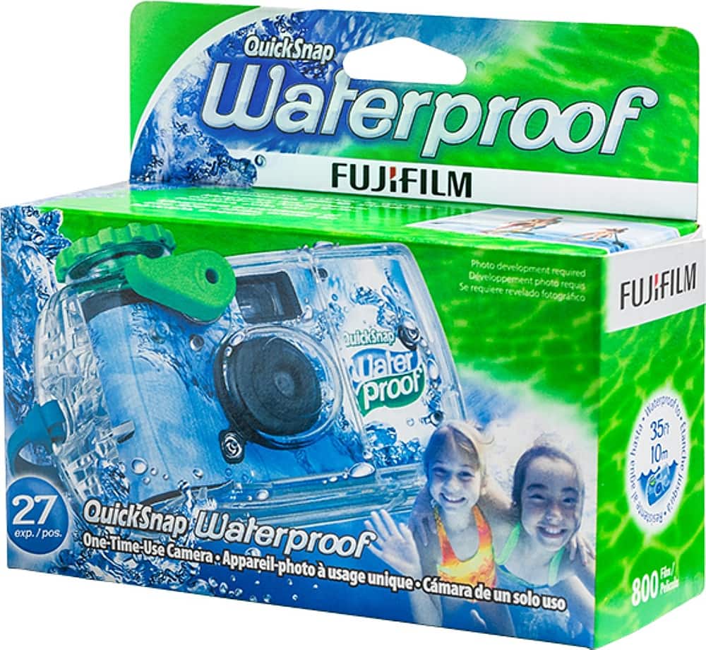 Fujifilm - QuickSnap Disposable Waterproof Film Camera - Blue