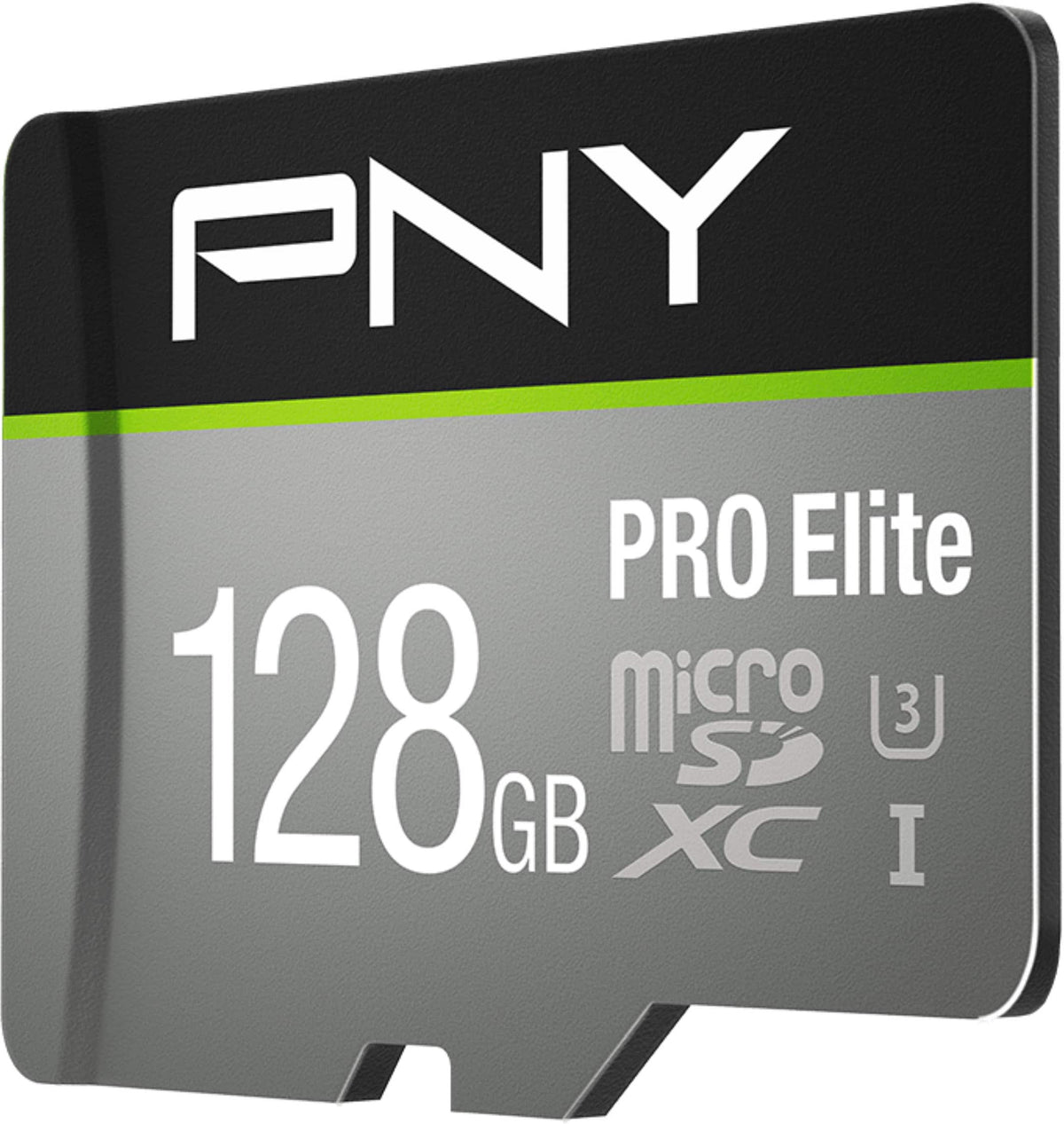 PNY - 128GB PRO Elite Class 10 U3 V30 A2 microSDXC Flash Memory Card