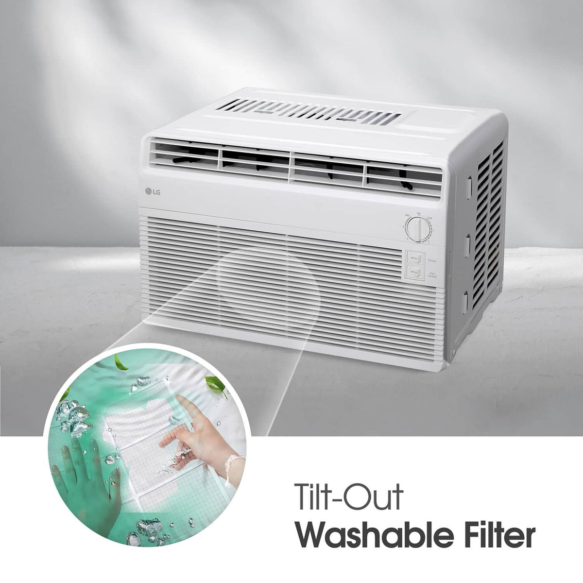 LG - 150 Sq. Ft. 5,000 BTU Window Air Conditioner - White
