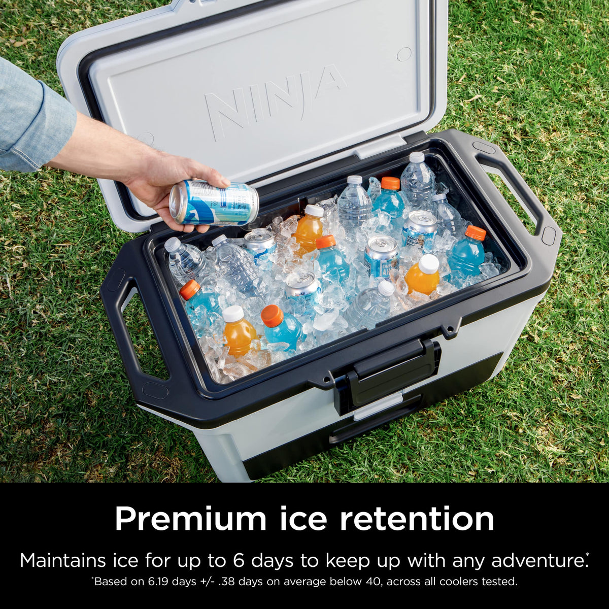 Ninja - FrostVault 50qt Hard Cooler with Dry Zone - Cloud White
