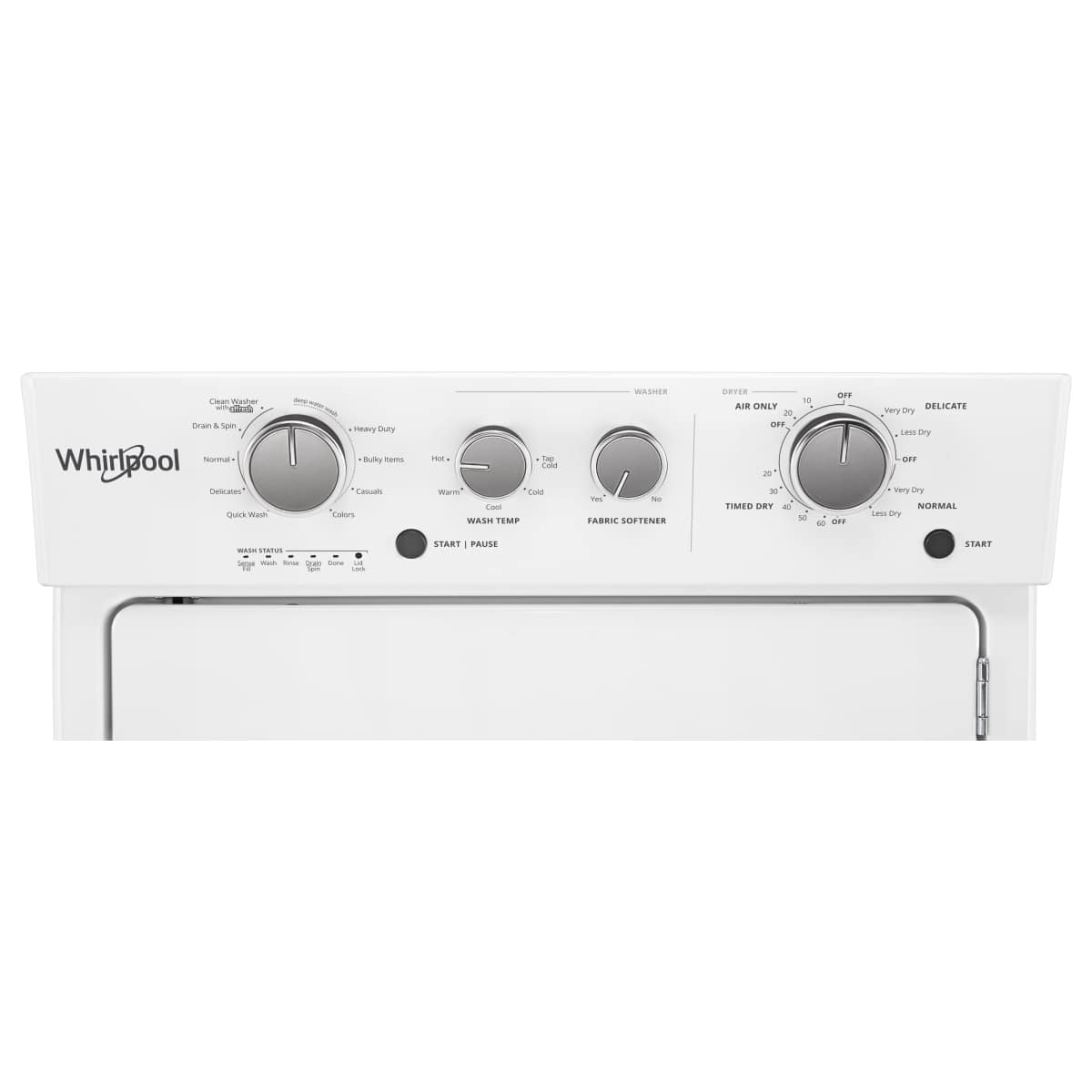 Whirlpool - 3.5 Cu. Ft. Top Load Washer and 5.9 Cu. Ft. Electric Dryer with Dual Action Agitator - White