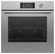 Fisher & Paykel - 24" 3 CF Single Built-in 5" Touchscreen W/Dial, Self Cleaning Oven - Brushed Silver
