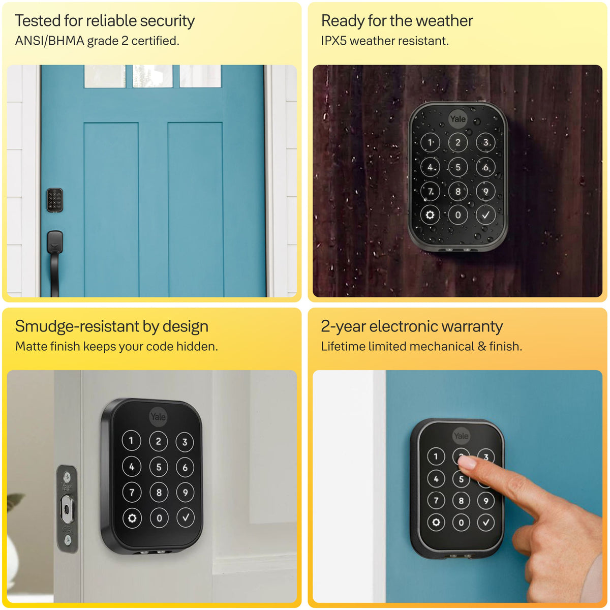 Yale - Assure Lock 2 - Smart Lock Keyless Wi-Fi Deadbolt with APPLE HOME KEYS | Touchscreen Keypad Access - Satin Nickel