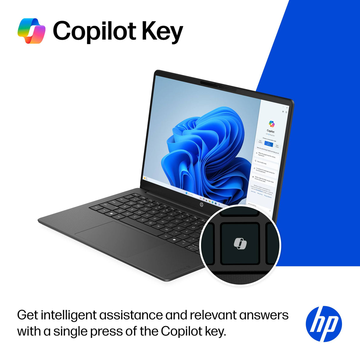 HP - OmniBook 3 - 14" 2K Touchscreen Laptop - Intel Core 3 304 (2026) - 8GB Memory - 128GB UFS - Jet Black