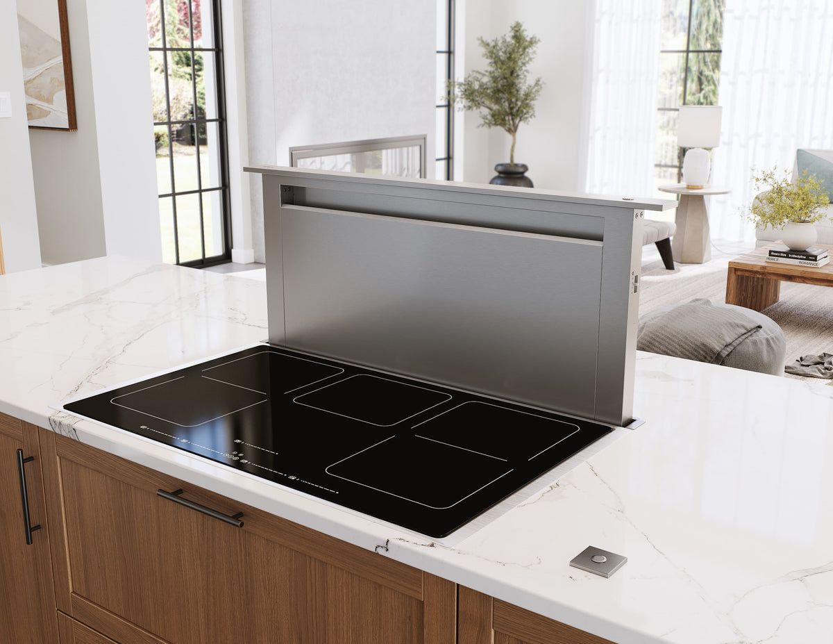 Zephyr - 30 inches - Convertible - Downdraft Range Hood - Stainless Steel