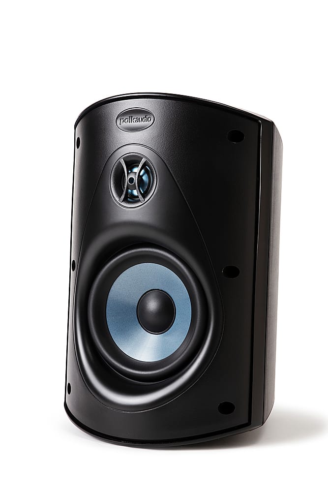 Polk Audio - Atrium 6 Outdoor All-Weather Speakers with Bass Reflex Enclosure, Speed-Lock Mounting System, (Pair) - Black