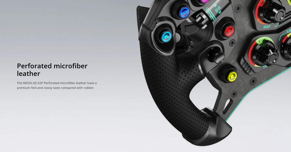 Moza Racing - GS V2P Sim Racing Formula Steering Wheel for Windows - Black