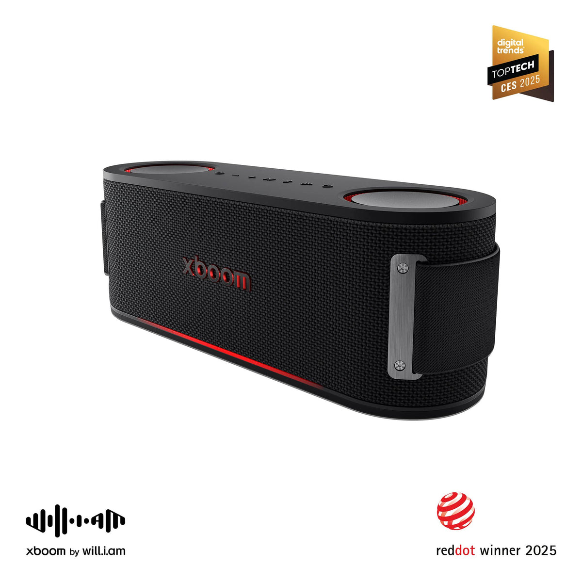 LG - xboom Bounce Portable Bluetooth Speaker - Black