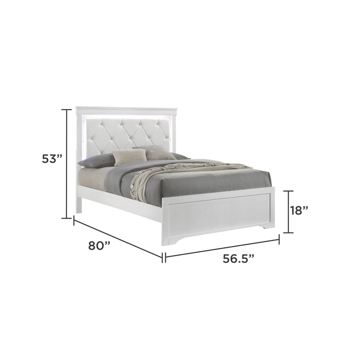 Blaze - Cama con cabecero LED