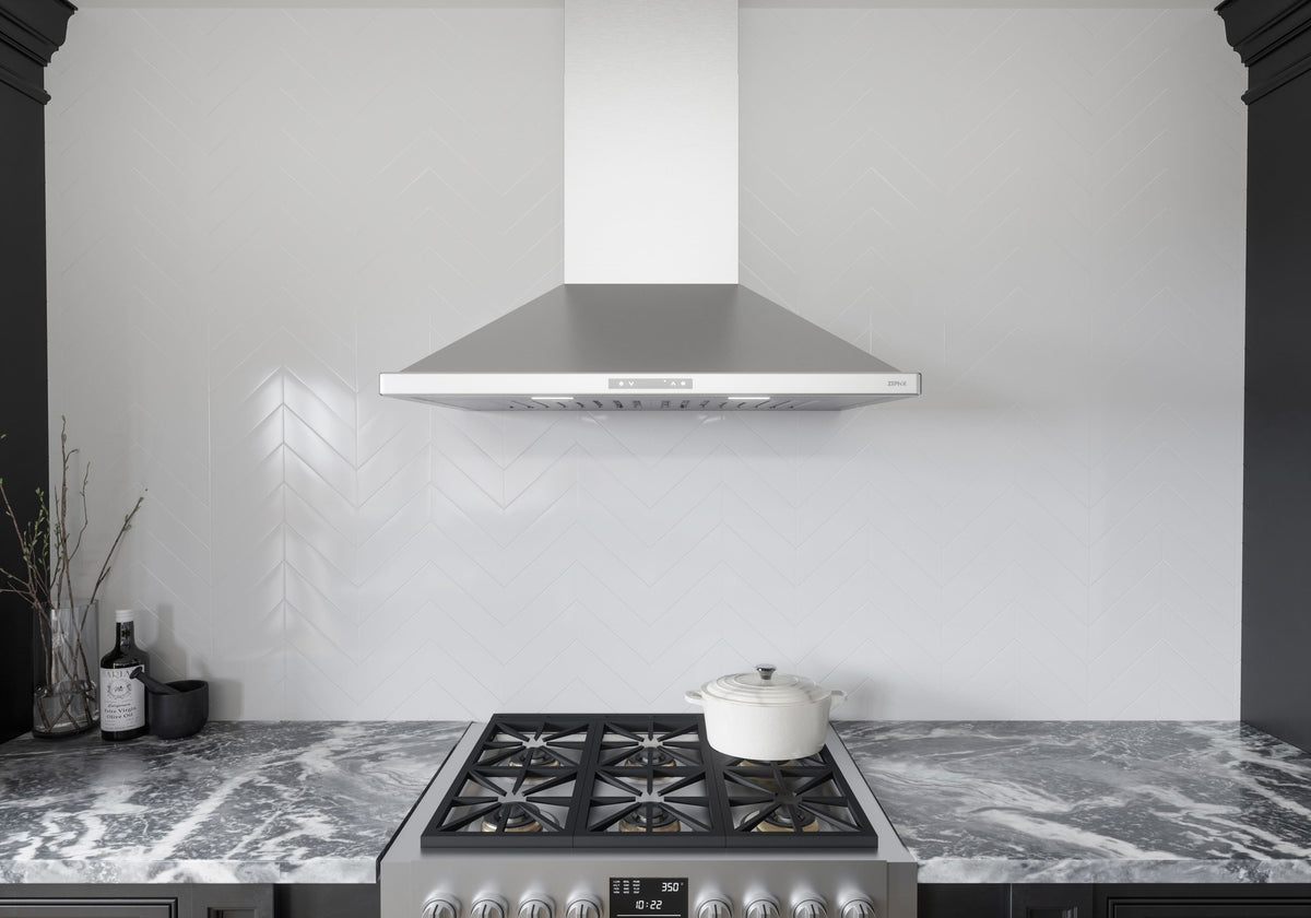 Zephyr - 30 inches - Convertible - Wall Range Hood - Stainless Steel