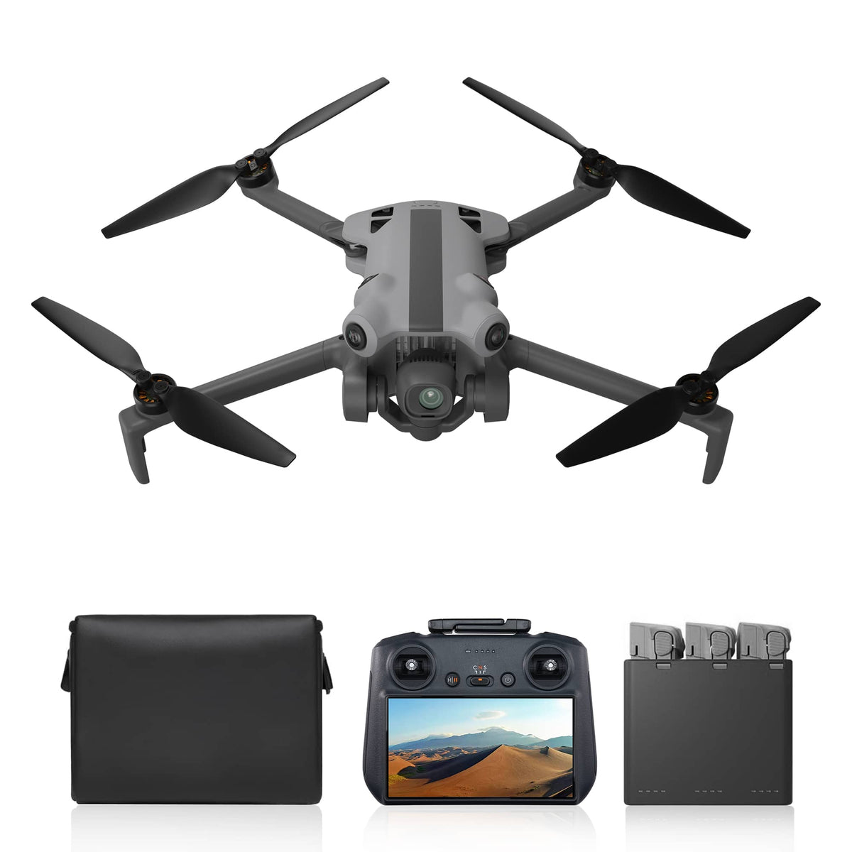 SKYROVER - X1 Fly More Combo 8K Drone Bundle with Remote Screen Controller - Gray