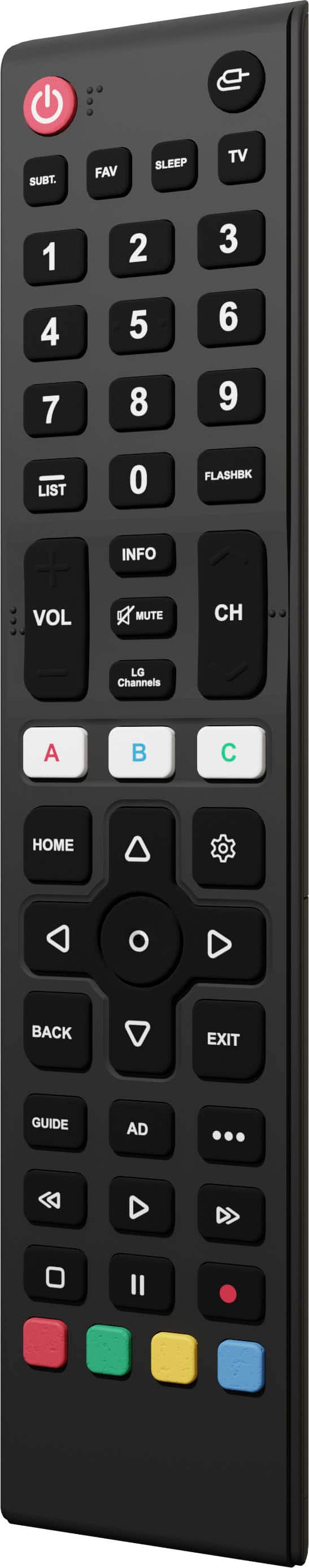 Insignia™ - Replacement Remote for LG TVs - Black
