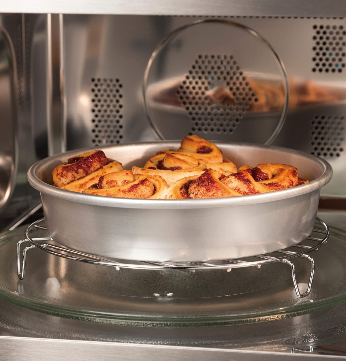 GE Profile - 1.5 Cu.Ft. Convection Countertop Microwave with Sensor Cooking and Scan to Cook Technology - Stainless Steel