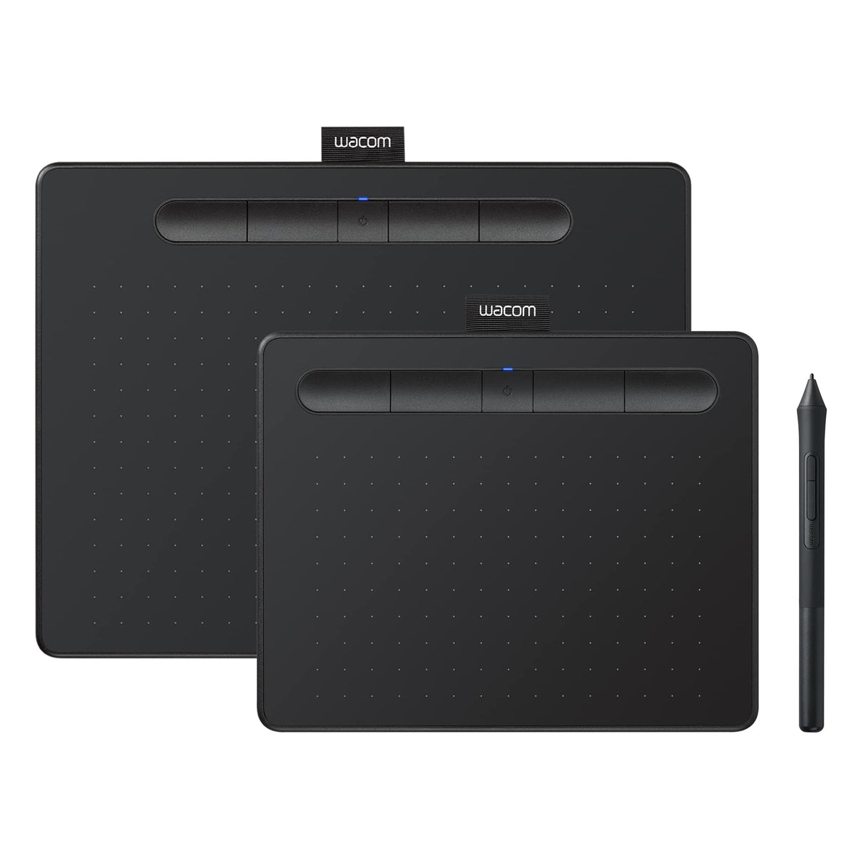 Wacom - Intuos Small Bluetooth Graphics Drawing Tablet, Includes Training & Software; Works w/ Chromebook Mac Android & Windows - Black