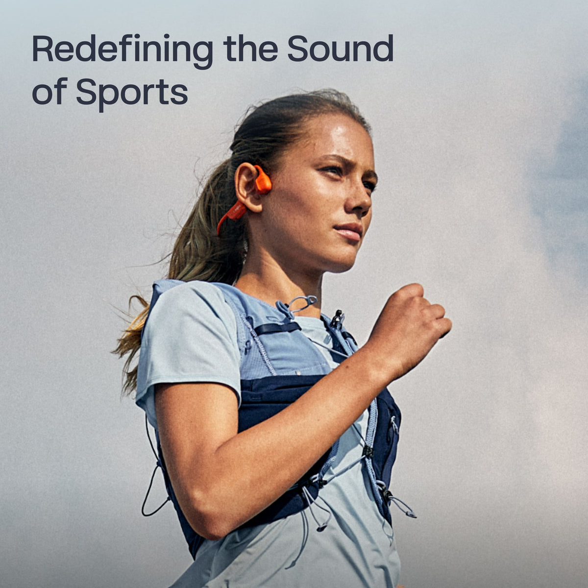 Shokz - OpenRun Pro 2 Wireless Bone Conduction Open-Ear Bluetooth Sports Headphones - Orange