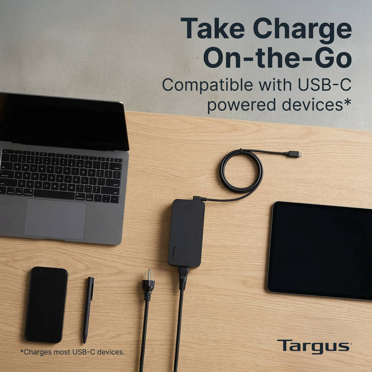 Targus - 140W USB-C Charger, PD 3.1 EPR - Black
