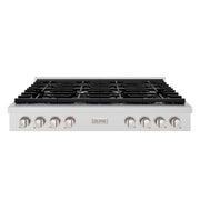 ZLINE - 48 in. Wide 8 Burner Paramount Gas Rangetop (SRTS-48) - Stainless Steel