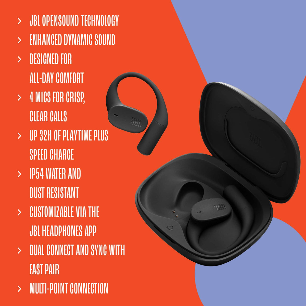 JBL - Sense Lite - TRUE Wireless Bluetooth Open-ear Headphones - 2025 - Purple