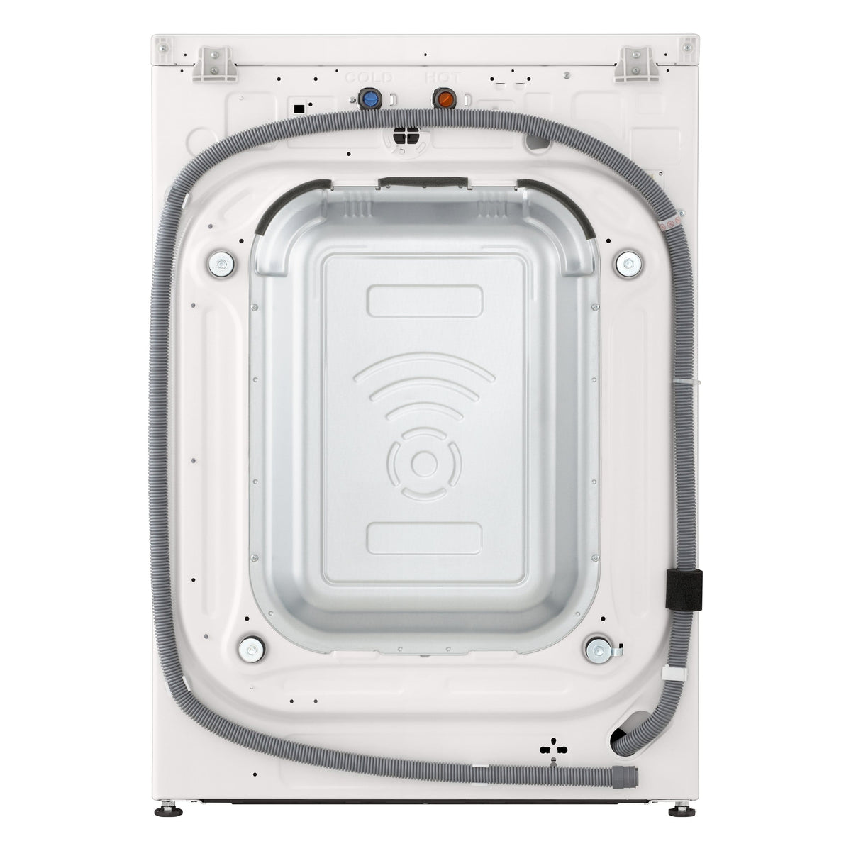 LG - 5.0 Cu. Ft. High-Efficiency Stackable Smart Front Load Washer with Steam and TurboWash 360° - Alpine White